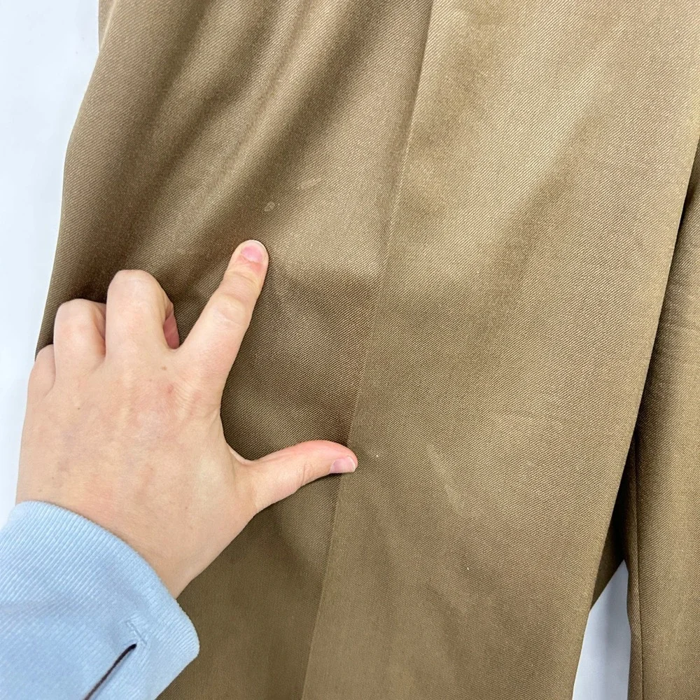 VTG Chaps Ralph Lauren‎ Pleated Wool Trousers 36 Brown Dark Academia Old Money